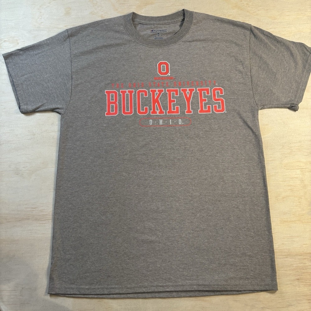 Ohio State Shirt Mens Gray Crew Neck T-shirt Short Sleeves Size Medium - Picture 2 of 6
